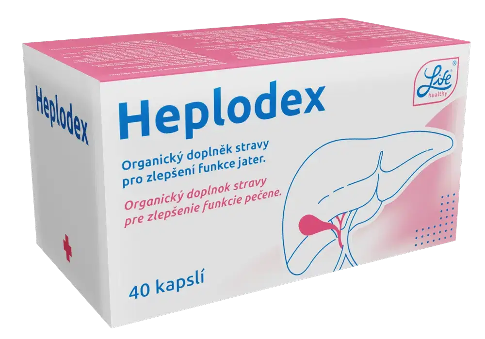 Produktové balení doplňku stravy Heplodex od Techno Life