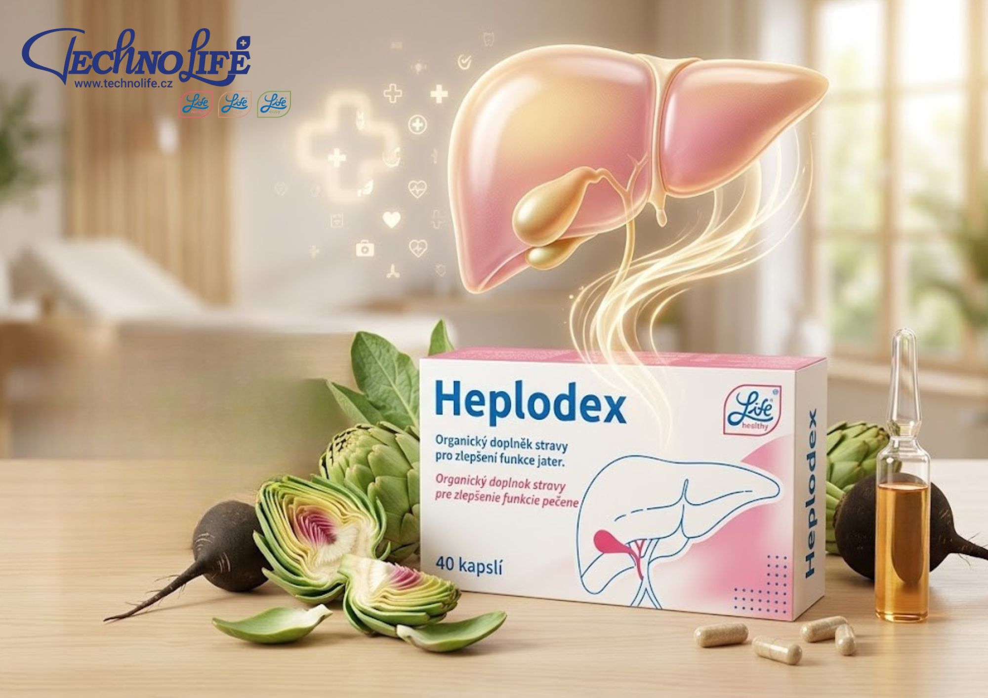 Heplodex: Kapsle s cholinem a trojicí vitaminů B